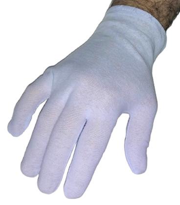 Imagem de Luva de Algodão Kit 2 Prs Tamanho P Alérgicos Alergia mãos Fantasia Garçom Buffet Branca