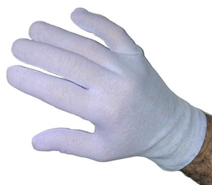 Imagem de Luva de Algodão Kit 2 Prs Tamanho P Alérgicos Alergia mãos Fantasia Garçom Buffet Branca