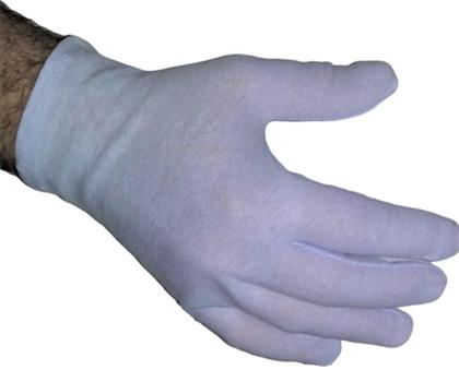 Imagem de Luva de Algodão Kit 2 Prs Tamanho P Alérgicos Alergia mãos Fantasia Garçom Buffet Branca