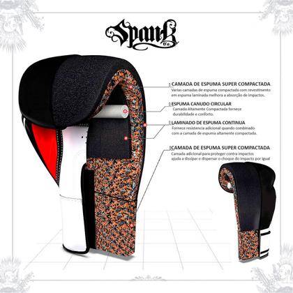 Imagem de Luva de Boxe e Muay Thai Spank Preto Infantil - 6oz