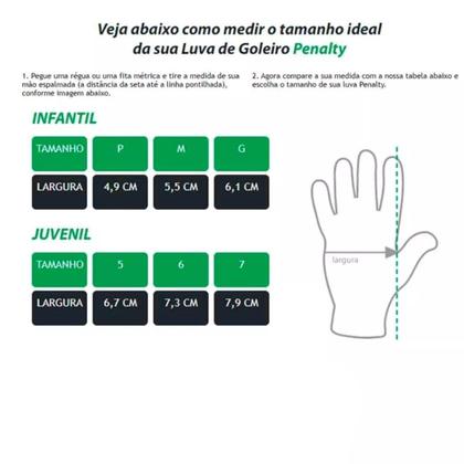 Imagem de Luva de Goleiro Infantil Penalty Delta 1 XXIII + Meião + Caneleira
