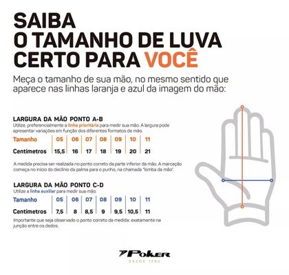 Imagem de Luva de Goleiro Profissional Poker Endurance III para Grama Sintética