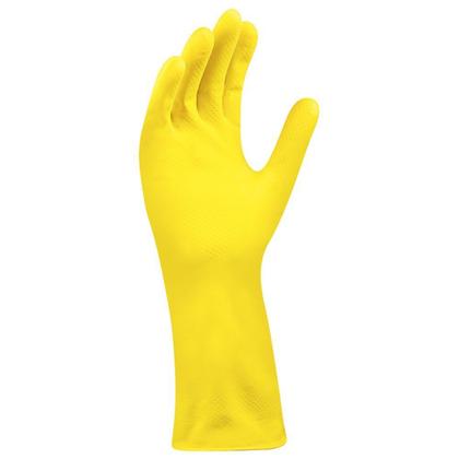 Imagem de Luva de Látex Amarela com Forro Tamanho P - 07" VE200 DeltaPlus