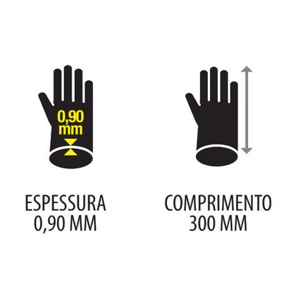 Imagem de Luva de Látex Amarela com Forro Tamanho P - 07" VE200 DeltaPlus