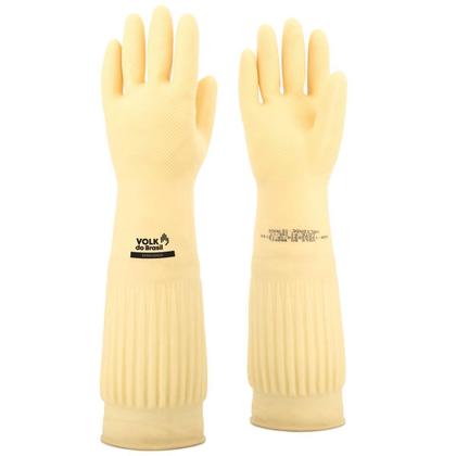 Imagem de Luva de Látex Ranhurada Cano Longo CA 15100 Volk do Brasil