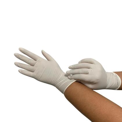 Imagem de Luva de Látex sem Pó procedimento não cirúrgico Medix com 100 unidades