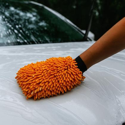 Imagem de Luva De Microfibra Lavagem Automotiva Carro Moto 2 em 1 Evox