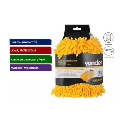Imagem de Luva De Microfibra Multiuso Vonder Lavar Carro Automotiva