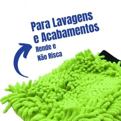 Imagem de Luva De Microfibra Para Lavagem Automotiva Lavar com Segurança Cerdas Macias Não Risca