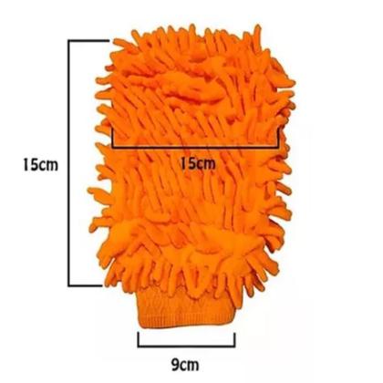 Imagem de Luva De Microfibra Para Lavagem Automotiva Lavar com Segurança Cerdas Macias Não Risca