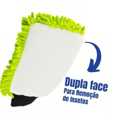 Imagem de Luva De Microfibra Para Lavagem Automotiva Lavar com Segurança Cerdas Macias Não Risca