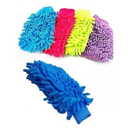 Imagem de Luva De Microfibra Para Lavagem Automotiva Lavar com Segurança Cerdas Macias Não Risca