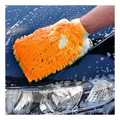 Imagem de Luva De Microfibra Para Lavar Carros Nao Risca Efeito Brilho