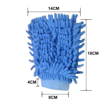 Imagem de Luva De Microfibra Para Lavar Carros Nao Risca Efeito Brilho