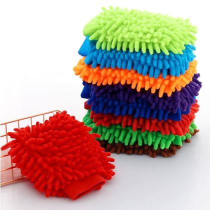 Imagem de Luva de Microfibra para Limpeza Multiuso Carro Moto Lavar e Polir