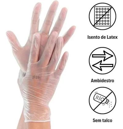 Imagem de Luva De Vinil Procedimento Não Cirúrgico Inoven Sem Pó Tamanho P Caixa Com 100 Und