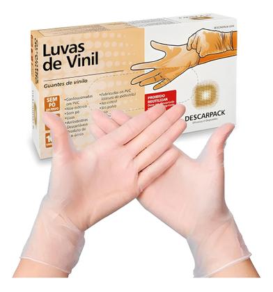 Luva De Vinil Sem Pó Tamanho P Caixa 100 Unidades Descarpack Imagem de Luva De Vinil Sem Pó Tamanho P Caixa 100 Unidades Descarpack