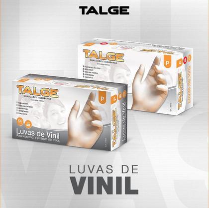 Imagem de Luva de vinil talge tamanho ( m ) s/ pó caixa c/ 100 unid-