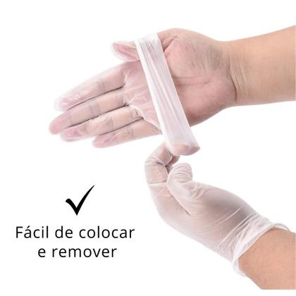 Imagem de Luva Descartável de Procedimento Vinil Sem Pó P M G 100un Descarpack