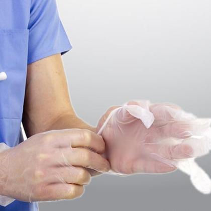 Imagem de Luva Descartável de Procedimento Vinil Sem Pó P M G 100un Descarpack