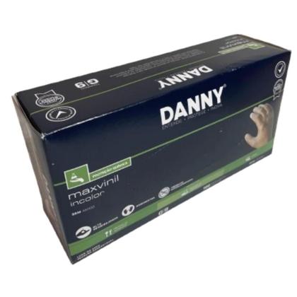 Imagem de Luva Descartável de Vinil Transparente Sem Pó C/100 DANNY