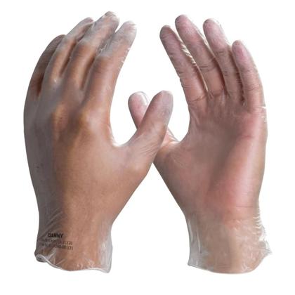 Imagem de Luva Descartável de Vinil Transparente Sem Pó C/100 DANNY