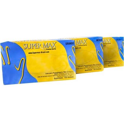 Imagem de Luva Descartável Lisa Com Pó Para Procedimentos Premium Quality - Cx C/ 100Un - Supermax