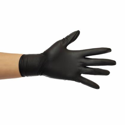 Imagem de Luva Descartavel Nitrílica Preto Talge C/100 Sem Pó