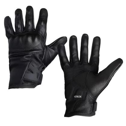 Imagem de Luva Eagle Classic Couro Preta Com Proteção