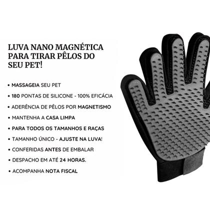 Imagem de Luva Escova Pet Para Cachorros E Gatos Removedor De Pelos