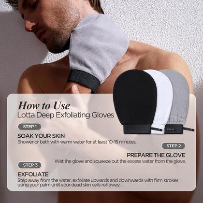 Imagem de Luva Esfoliante Lotta - Kit com 3 Peças (100% Viscose)