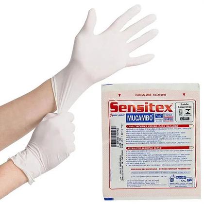 Imagem de Luva Estéril 1 Par 8,0 com Pó Mucambo Sensitex
