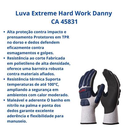 Imagem de Luva Extreme Hard Work DA43600 Danny CA 45831