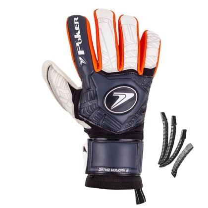 Imagem de Luva Goleiro Campo Poker Ortho Vulcan C/ Talas De Proteção