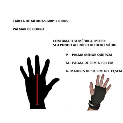 Imagem de Luva Grip Com Munhequeira palmar em couro Cross Training NOG