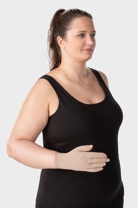 Imagem de Luva JUZO Classic Seamless, 20-30 mmHg, dedos abertos, Bege