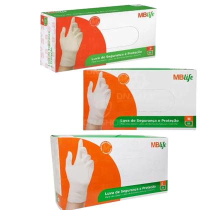 Imagem de Luva Látex Com Pó Uso Geral Média 100 Un MBlife - Medix