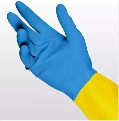 Imagem de Luva Latex E Neoprene Bicolor Proteção Quimica Limpeza