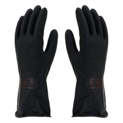 Imagem de Luva Latex Forrada Preta Tam M Imbat