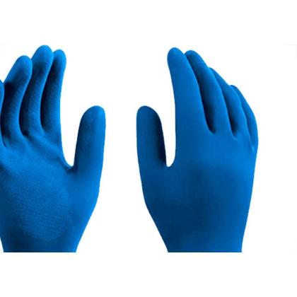 Imagem de Luva Latex Imbat Forrada Azul 10