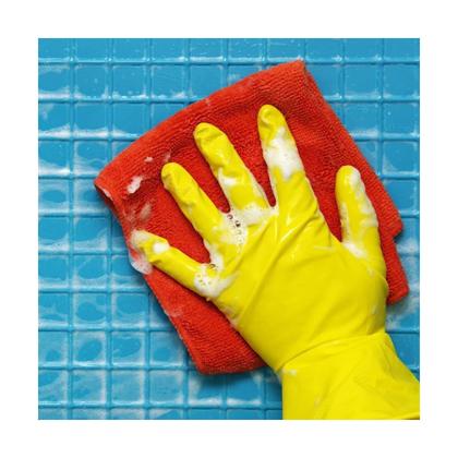 Imagem de Luva Látex Limpeza Multiuso Flocada Flexível  Antiderrapante