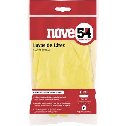Imagem de Luva látex p amarela com forro ca13336 - Nove54