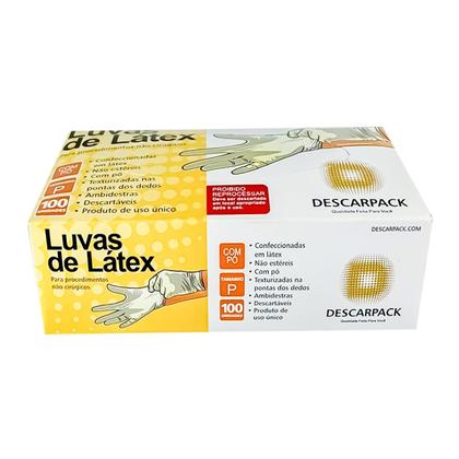 Imagem de Luva látex proc. não cirúrgico c pó descarpack 100un tam pp