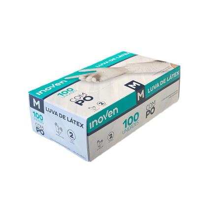Imagem de Luva Látex Procedimento C/ Pó Inoven 100 Un. Tamanho P M  G