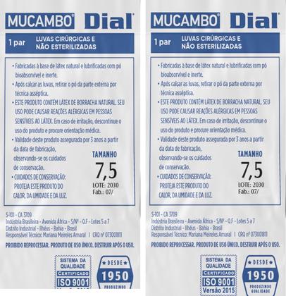 Imagem de Luva Latex procedimentos Cirúrgica Mucambo Dial( Kit 10 par)