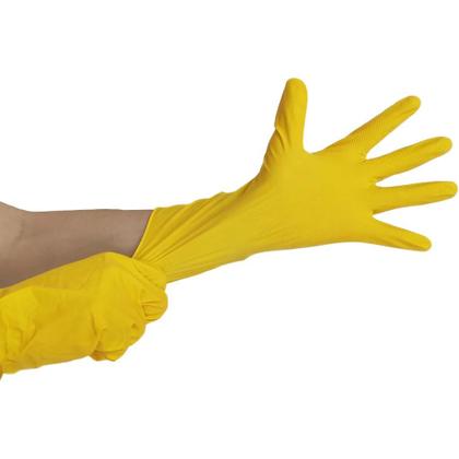 Imagem de Luva limpeza látex multiuso sanro light amarela forrada tamanho xg
