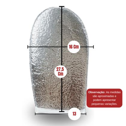 Imagem de Luva Metalizada com Isolmanta - Par  Hidratação Intensiva para Mãos Ntflex