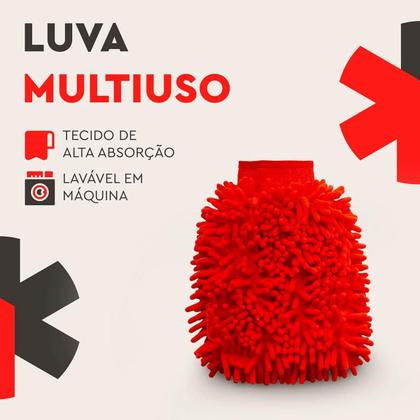 Imagem de Luva Microfibra Chenille  Antirrisco, Lavável e Ideal para uma Limpeza Profunda