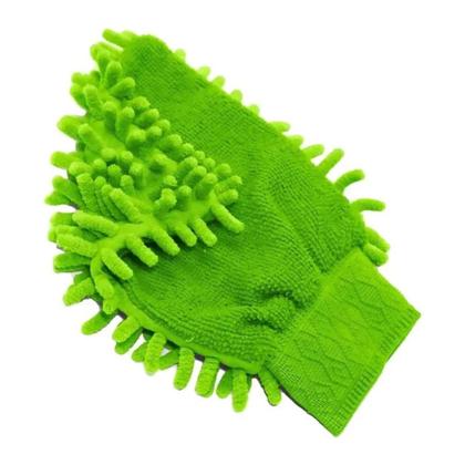 Imagem de Luva Microfibra Lavagem Limpeza Polimento Dupla FAce Carro Moto Caminhão Móveis Não Risca