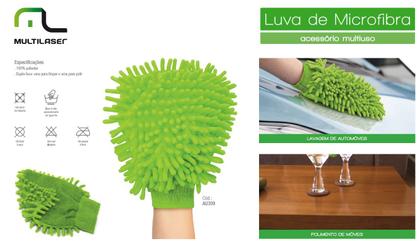 Imagem de Luva Microfibra Lavagem Limpeza Polimento Dupla FAce Carro Moto Caminhão Móveis Não Risca